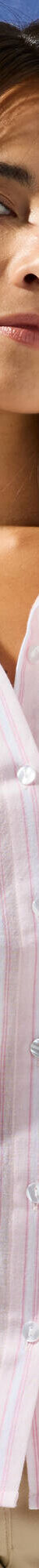 Chemisier rayé, voile de coton tissé teint (rose / blanc) Chemisier rayé, voile de coton tissé teint (rose / blanc)